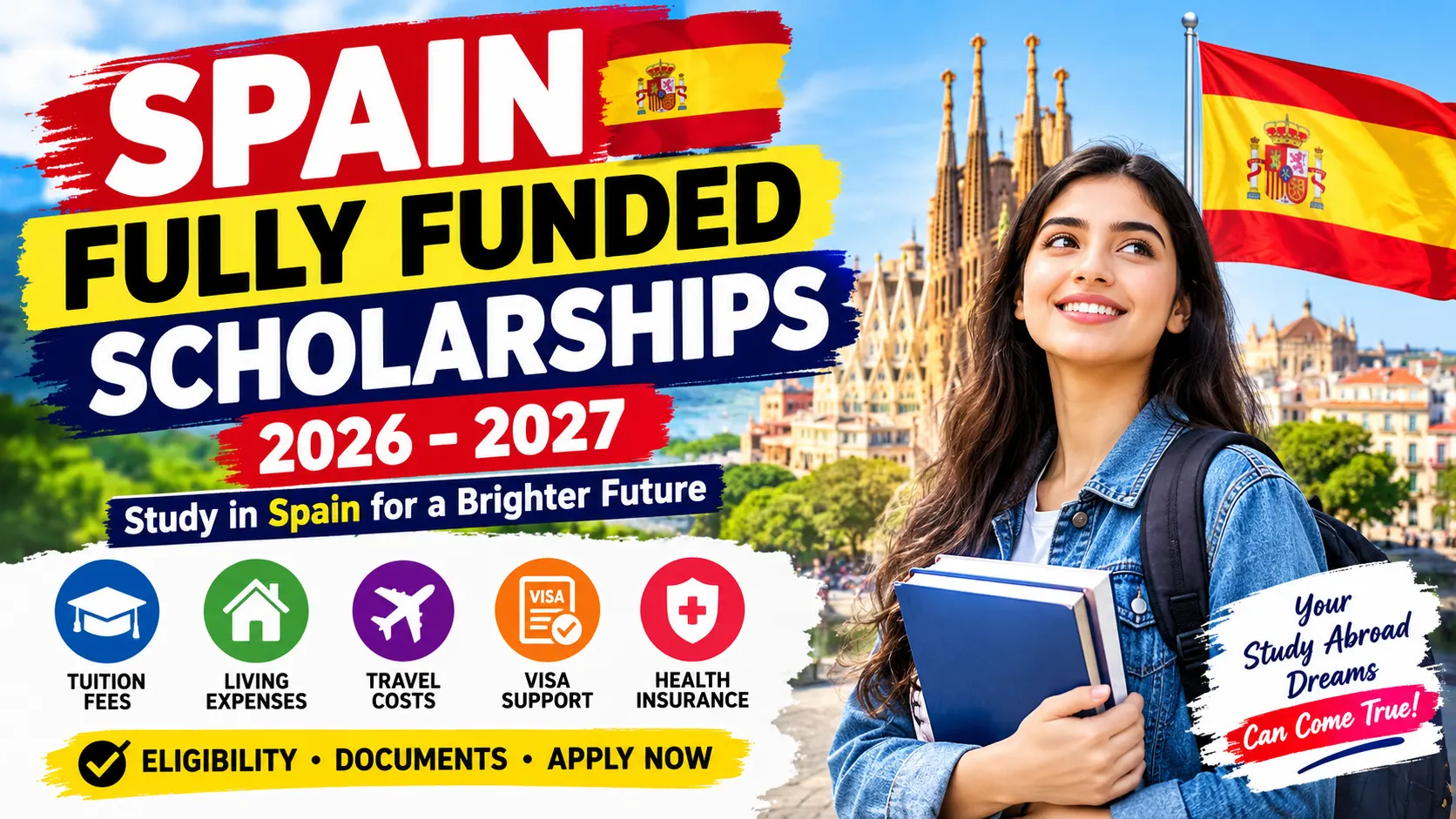 Spain Fully Funded Scholarships 2026–2027 for International Students